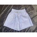 Good American NWT  Better Than Faux Leather Drawstring Shorts in Lilac Whisper XS Photo 4