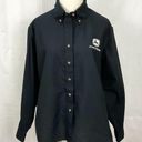 John Deere  Black Shirt by Red Kap Collared Button Front Work Shirt Ladies Sz 18 Photo 0