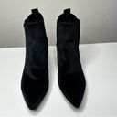 Guess  Black Velvet Chelsea Booties Size 7.5 Boots Party Ankle Booties Block Heel Photo 1