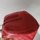 Juicy Couture  Womens Call It Quits Handbag Red Pleather Quilted Barrel Satchel Photo 12