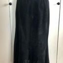 Chico's  Suede Leather Skirt Womens  1 (M/8) Used Black Laser Cutouts Photo 2