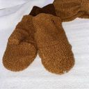 BP NWT  Nordstrom Women’s Gloves and Mitten Set Brown Fuzzy Teddy One Size ~ ~ Photo 2