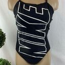 Nike  Black & White Spell Out One Piece Athletic Sport Bathing suit 10 Photo 0