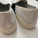 1. State  Waylan White Croc Leather Slip On Platform Sneaker Shoes 8.5 Photo 8