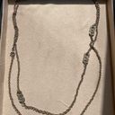 The Row Vintage Gold Tone Dainty Lightweight Long Double Layer Chain Necklace Photo 2