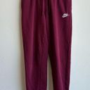 Nike  Sportswear Club Fleece High Waisted Maroon Red Sweatpants Jogger Size XS Photo 1