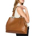 Miu Miu  Cognac Brown Gold Leather Satchel Photo 1