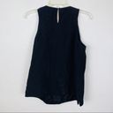 Carmen Marc Valvo  Silk Beaded Sleeveless Blouse Bib Black Size 10 Photo 7