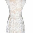 FATE. Lace Fit & Flare Halter Mini Dress White Cream S Photo 6