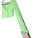 Urban Outfitters  Bright Green Cropped Cardigan Size Large Photo 2