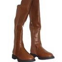 Shoedazzle  Demi Boots Riding Chunky Lug Sole Brown Knee High Photo 7