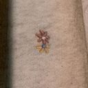 American Eagle  Boyfriend Oatmeal Color Flower  Embroidery Sweatpants Size Med Photo 7