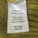 Coldwater Creek  Olive Green Women's Pullover Knit Sweater Size Medium Cowl Neck Photo 8