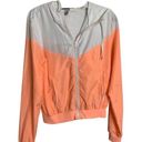 Forever 21 XS white & neon orange cropped track jacket suit Photo 0