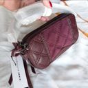 Aimee Kestenberg  Wine Genuine Leather Wild At Heart Crossbody Mini Shoulder Bag Photo 3