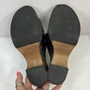 Candie's Vtg 1980's  Size 7 Platforms Sandals Black Leather Wood Chunky Heels Stud Photo 10