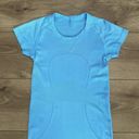 Lululemon  Swiftly Tech Short Sleeve Seamless Blue Tee Shirt Size 2 Photo 2