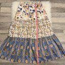 Flint & Moss maxi skirt smocked pull on waist floral mixed print L Photo 3