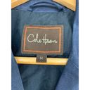 Cole Haan  Size M Women's Navy Trench Coat Pleated Double Button Front GORGEOUS!! Photo 1