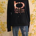 Bebe hooded sweatshirt in black/rose gold size M Photo 4