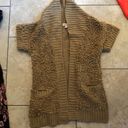 Michael Kors Tan fluffy short sleeve cardigan never worn  Photo 0