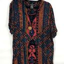 Carole Little  Vintage Aztec dark color blouse size medium Photo 0