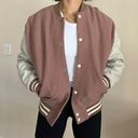 ALLSAINTS NWT All Saints Base Leather Fleece Bomber Jacket XS Photo 10