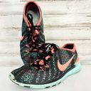 Nike  Womens Free 5.0 TR Fir 5 Black/Orange/Teal Running Shoe Size 8.5 Photo 0