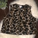 Jordan Woman faux fur cow print vest sz 3X Photo 0