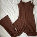 Flare Leg Jumpsuit Brown Photo 1