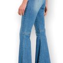 Wishlist  High Rise Bell Bottom Flare Raw Hem Light Wash Jeans - Size Small Photo 2