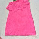 Farm Rio NWT  Pink One Shoulder Eyelet Mini Dress in a size Small Photo 4