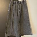 washed terry knit wide leg pants Photo 1