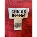 Chico's  Design VTG Printed High Waisted Straight Leg Pants in Red Women's Sz 12 Photo 2