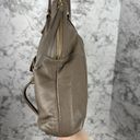 Kooba  Womens Pebbled Leather Large Tote Bag Purse Brown Gray Taupe Outer Pocket Photo 3