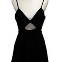 Lulus Lulu’s Mini Dress Bow Front Black Size Large Photo 0