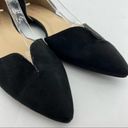 JustFab  (6.5) Meena Black faux Suede Pointed Toe Ankle Strap D’Orsay Flats Shoes Photo 12