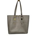 India Hicks  Gray Pebble Leather Adjustable Length Strap Solitaire Tote Bag Photo 14