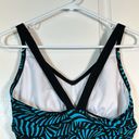 Nike Women's  Black Teal V-Neck Training Athletic Swimsuit Size Large EUC #6206 Photo 5