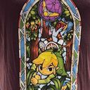 Nintendo  Legend Of Zelda Wind Waker HD Stained Glass Burgandy Shirt Photo 1