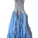 Sue Wong  Silk Dress Hand Beaded Evening Gown Party Fancy Blue Size 4 Photo 2