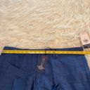 CHAPS  Cropper Trouser Pants size 14 color blue linen pants inseam 23” Photo 9