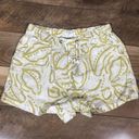 C&C California  Pull On Linen Pockets Khaki Yellow Shorts M Photo 0