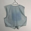 Vintage Kevin G Sportswear Denim Light Wash Western Vest 100% Cotton One Size XL Photo 9