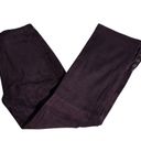 St. John  Purple Suede Leather Bootcut Pants Sz 6 Photo 6