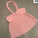 ZARA Pink Pleated Knot Top Photo 3