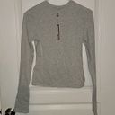 SKIMS COTTON JERSEY LONG SLEEVE TSHIRT LIGHT HEATHER GREY SMALL Photo 3