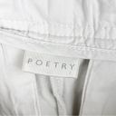 Poetry NEW  Slim-Leg Trousers Stretch Linen Cotton Ice White US Women's Size 6 Photo 3