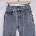 Cotton On  Black Wash Denim Distressed High Rise Long Straight Leg Jean size 4 Photo 2