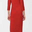 Chico's NEW NWT  Red Cutout Classic 3/4 Sleeve Dress Photo 2